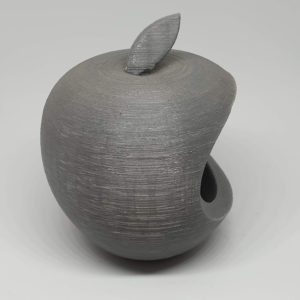 logo apple impression 3D PLA Savoie silver trombone