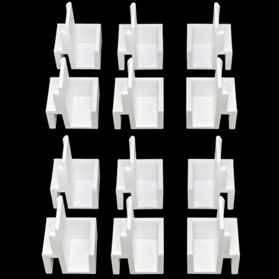Lot de 6 paires de guides blancs compatibles portes coulissantes de placards form/optimum