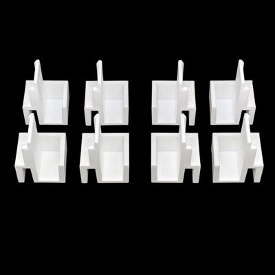 Lot de 4 paires de guides blancs compatibles portes coulissantes de placards form/optimum