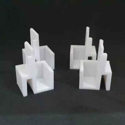 Lot de 2 paires de guides blancs compatibles portes coulissantes de placards form/optimum