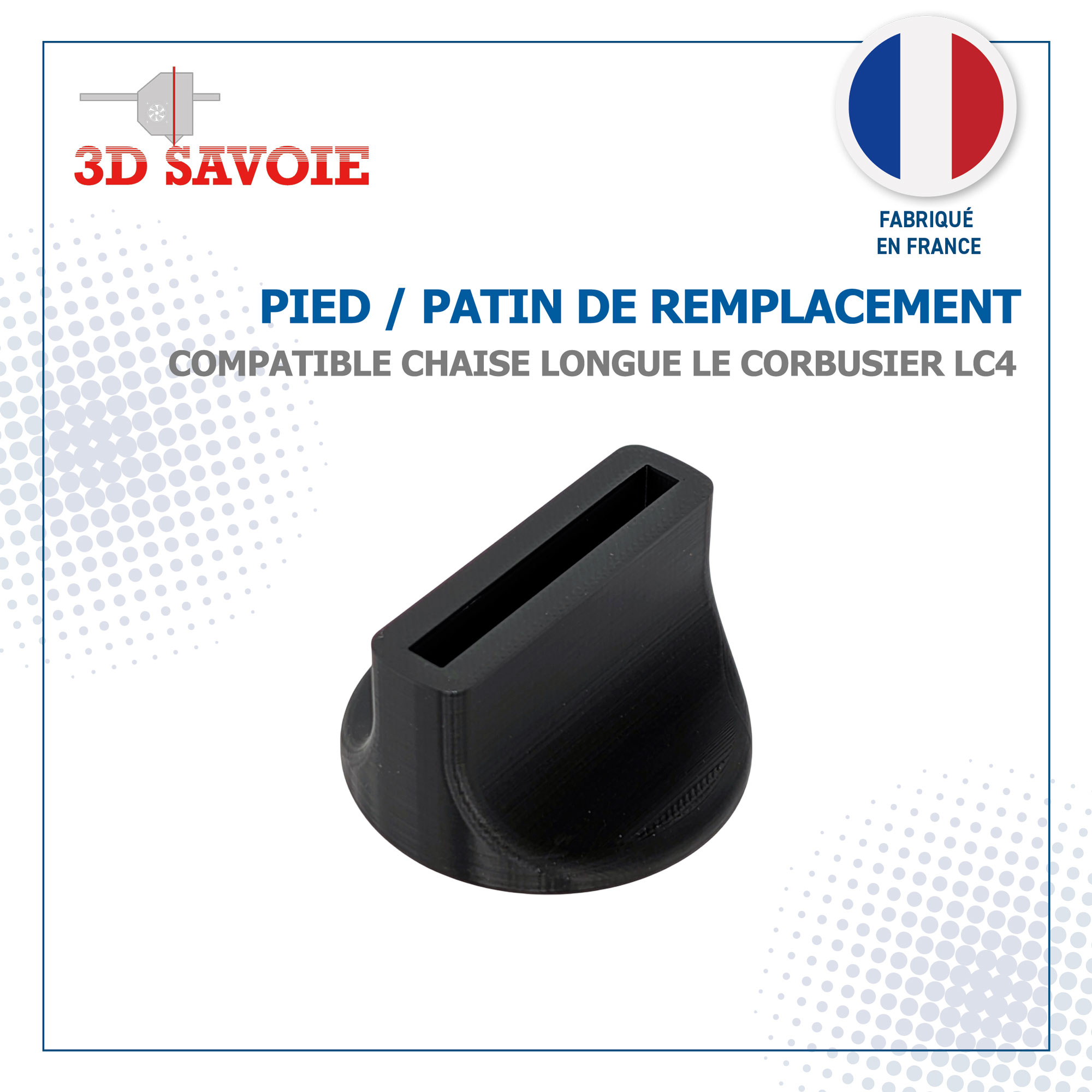 pied de fauteuil chaise longue le corbusier LC4