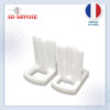 Paire de guides haut en forme de T ou omega pour porte de placard coulissant de chez Castorama, Leroy Merlin, Bricodépot...