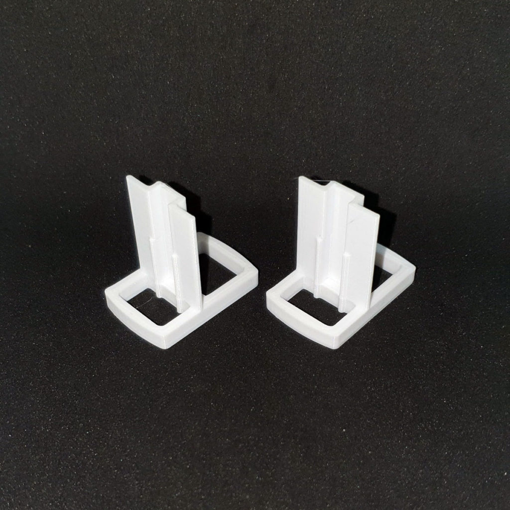 Paire de guides hauts en T Omega pour porte coulissante de placard 3D Savoie Impression 3D