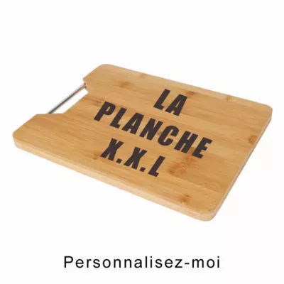 Planche à découper Bambou XXL 32,5cm x 25cm Personnalisée