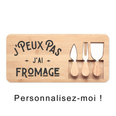 Plateau à fromage en Bambou 37,5cm x 18,5cm Personnalisable