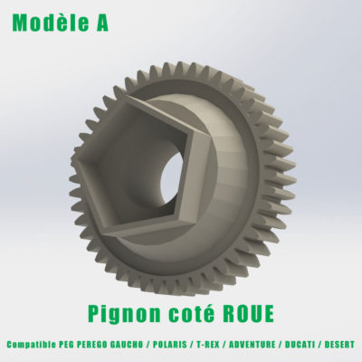 Pignon Engrenage pour moteur PEG PEREGO Gaucho Polaris T-Rex Adventure Desert (Modèle A)