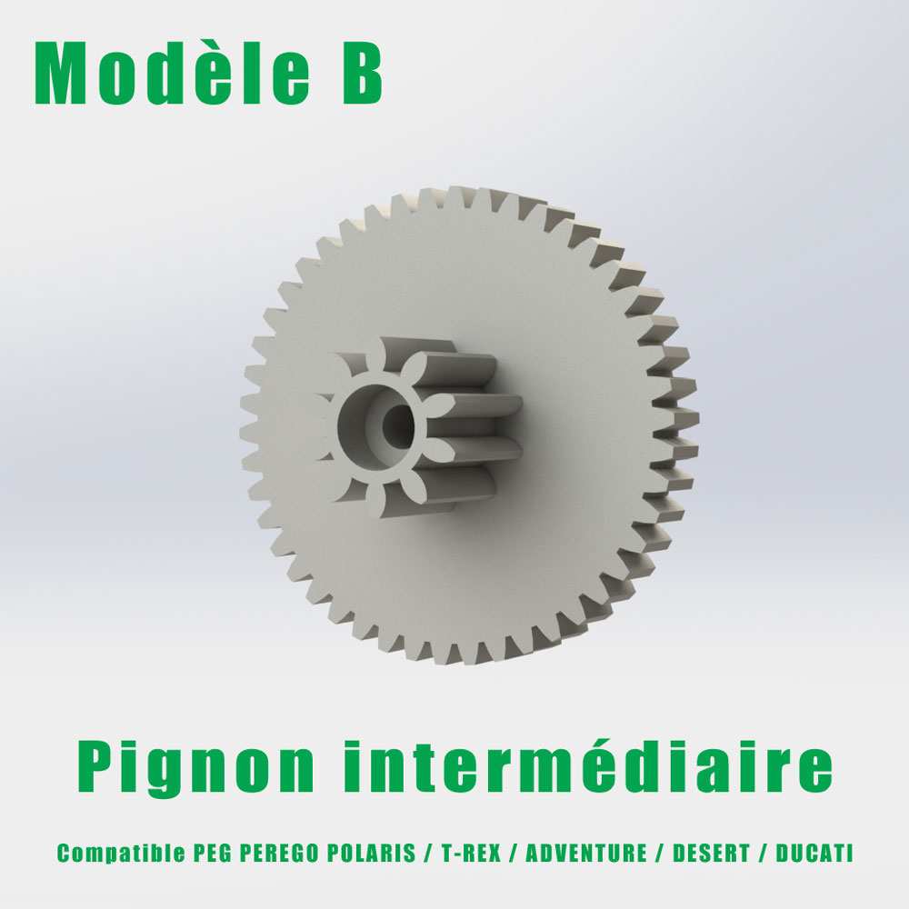 Pignon Engrenage pour moteur PEG PEREGO Gaucho Polaris T-Rex Adventure  Desert (Modèle A)