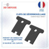 clef outil déverrouillage ouverture compatible moteur somfy pour vis en H modèle evolvia sgs et autre