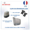clef outil déverrouillage ouverture compatible moteur somfy pour vis en H modèle evolvia sgs et autre