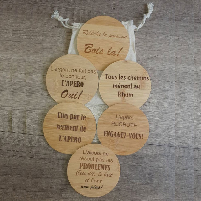 dessous de verre humoristique pour apéro cadeau entre amis personnalisé