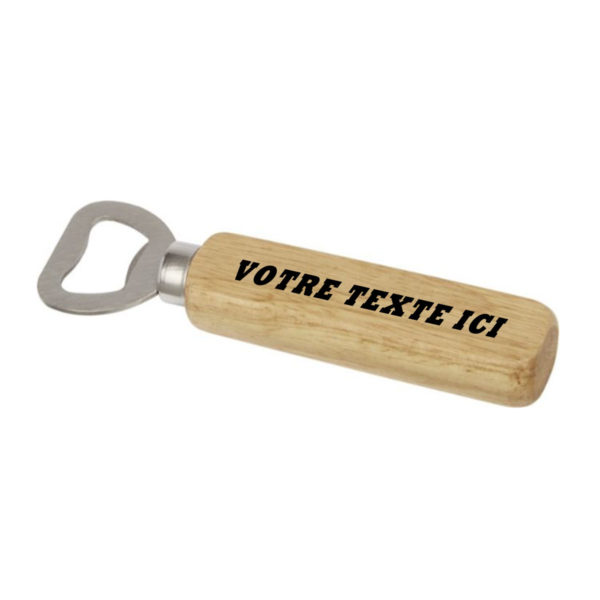 Décapsuleur ouvre-bouteille personnalisé en gravure laser pour anniversaire ou fête des père mère ou retraite ou cadeau d'entreprise