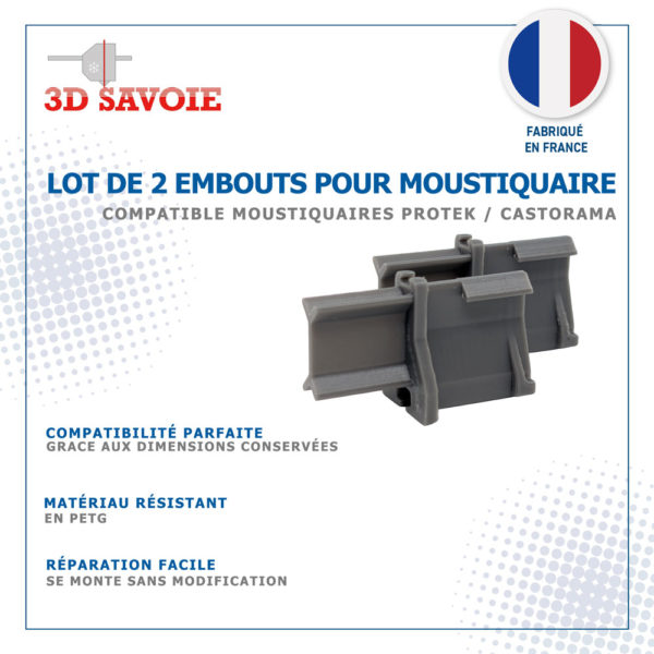 embout guide pour moustiquaire rideau type castorama protek