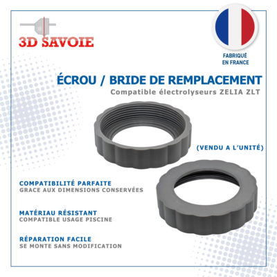 Écrou Bride de blocage compatible Electrolyseur ZELIA ZLT