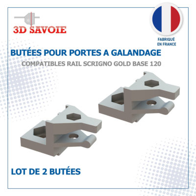 Butées compatibles SCRIGNO GOLD BASE 120 pour Portes à Galandage – Lot de 2