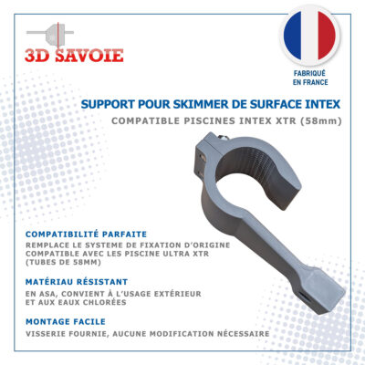 Support amélioré pour skimmer de surface Intex – Compatible piscines Intex XTR